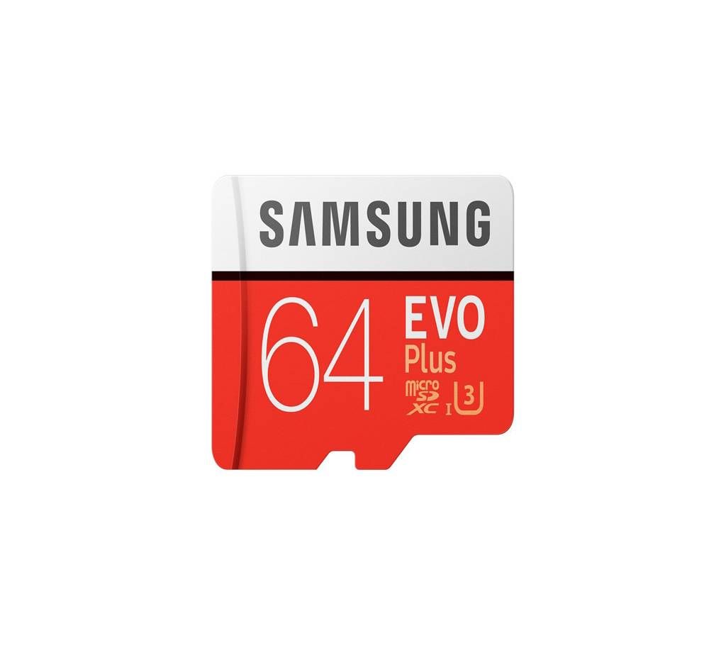 Samsung EVO Plus UHS-3 Micro SDXC Memory Card - 64GB - Red