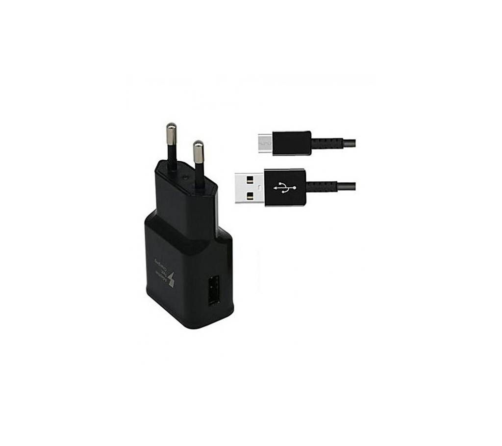 Samsung Fast Charging USB Wall Charger with Micro USB Cable - Black