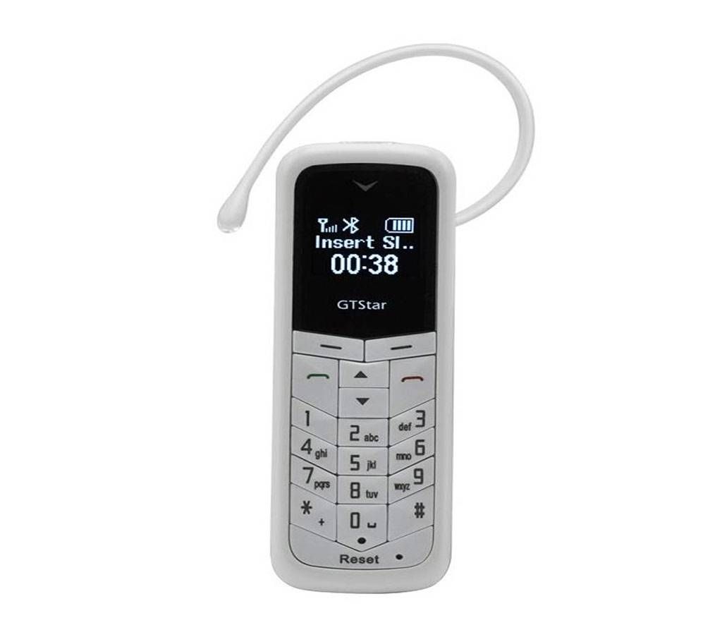 BM50 Mini Small GSM Mobile Phone Bluetooth Dialer Headset - White