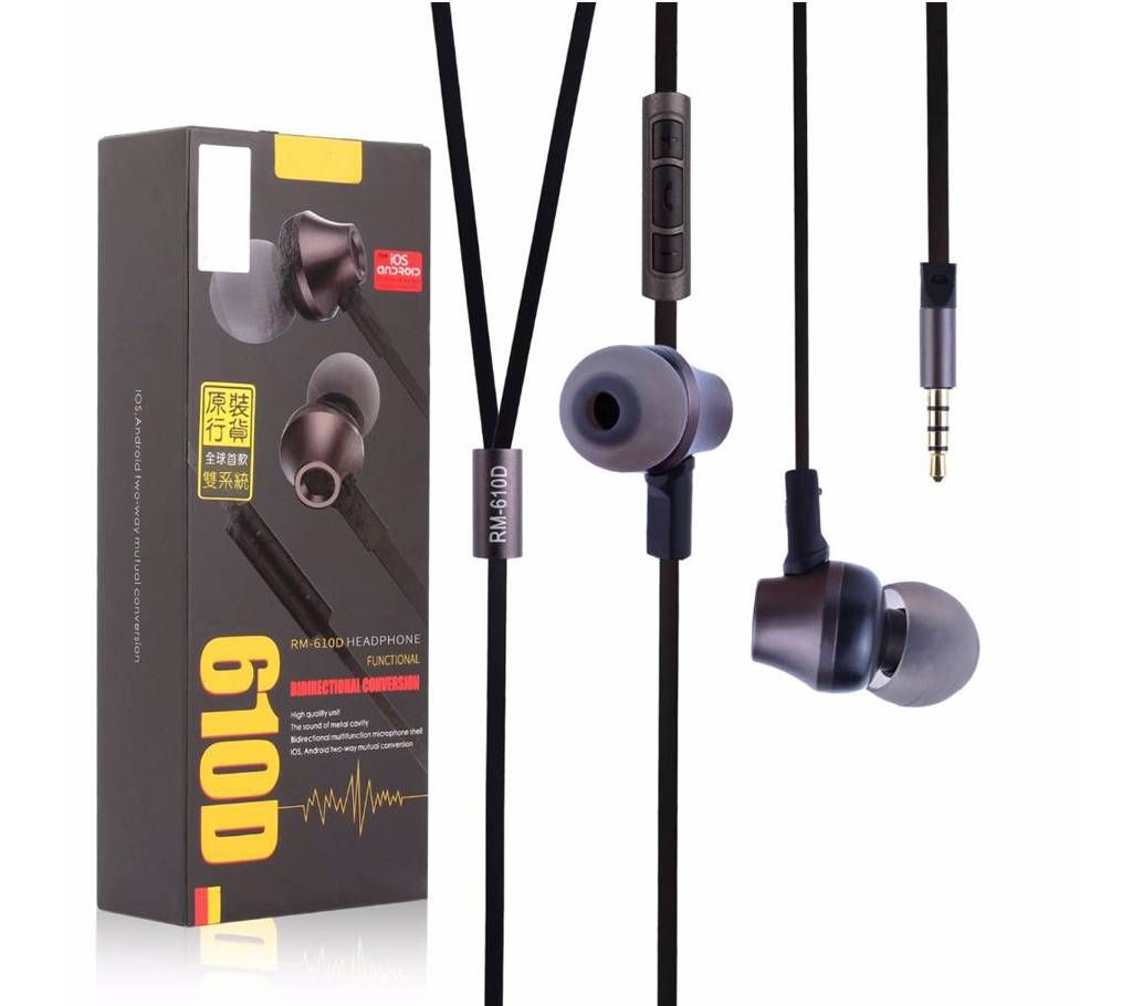 REMAX RM-610D Earphone-1 pc 