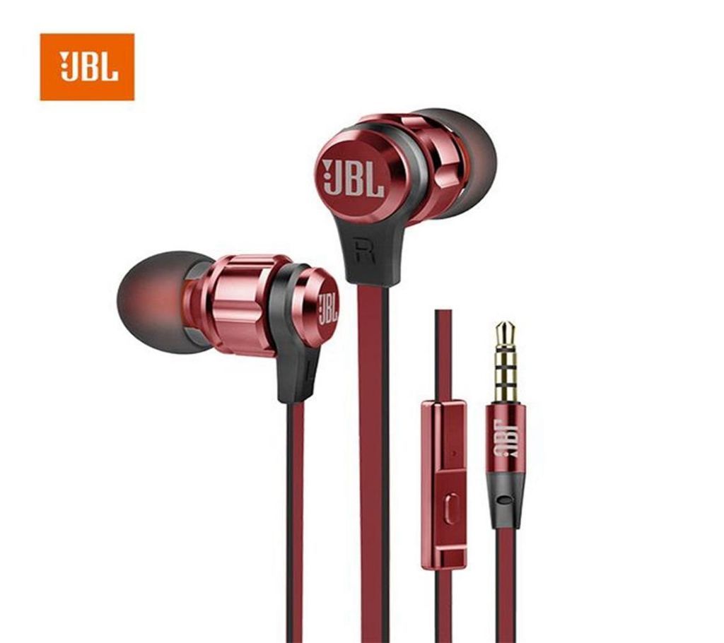 JBL T180 Pure Bass Wired Earphone Red