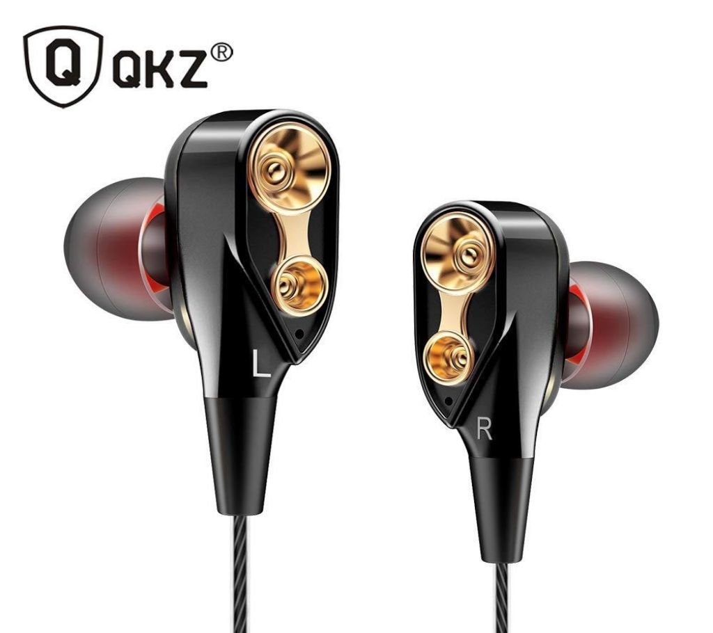 CK8 Dual Driver Audifonos Stereo Bass Sport Earphones - Black