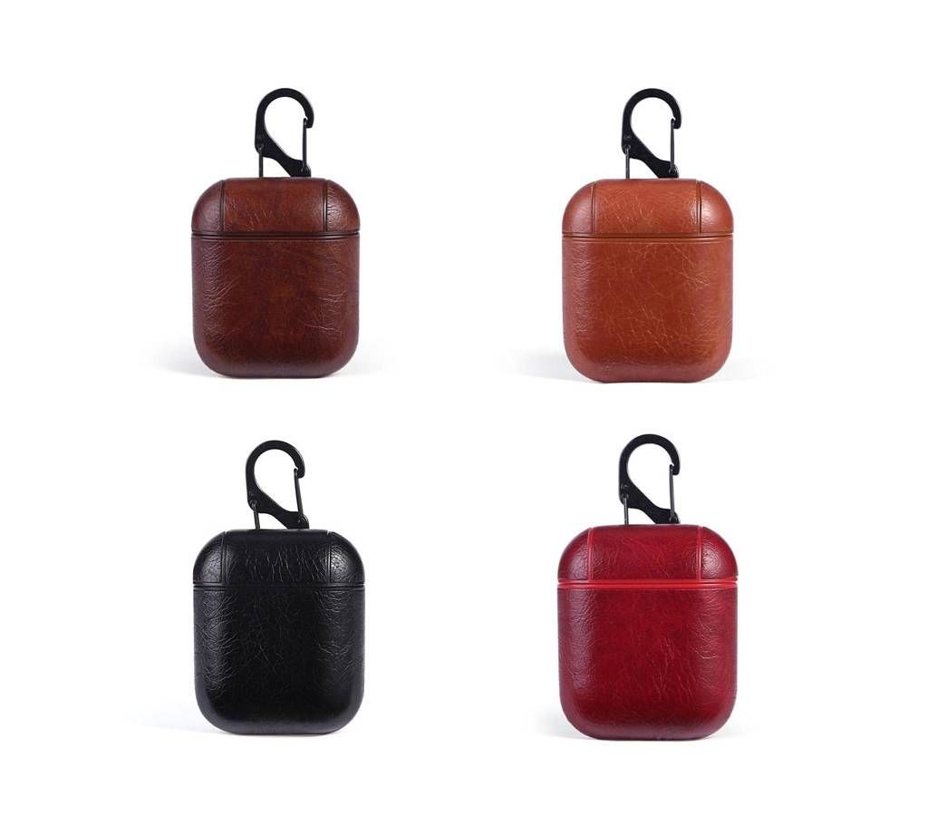 AirPods Case Lunies Protective Leather Cover for Apple - Black - 1 pcs
