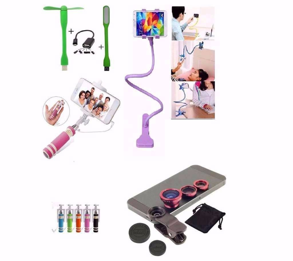 6 IN 1 Mobile Accessories Combo
