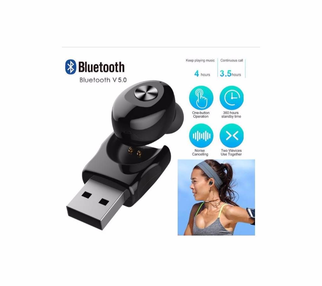 XG-U12  Mini Wireless Earbuds V5.0 Stereo 4 Hours Working Time Earbuds