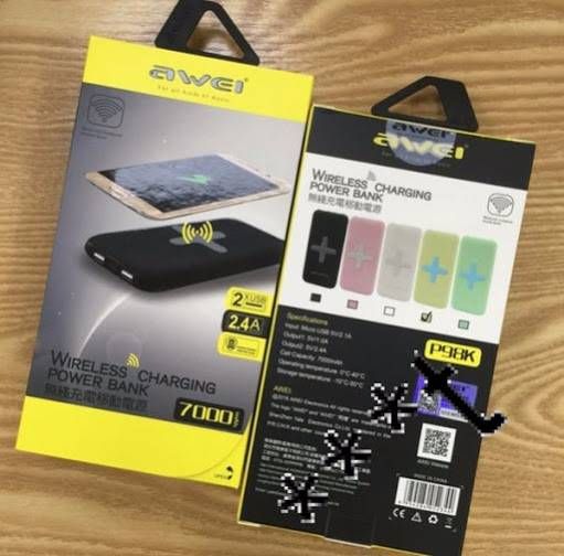 Awei P87K 8000mAh পাওয়ার ব্যাংক - 7000mAh