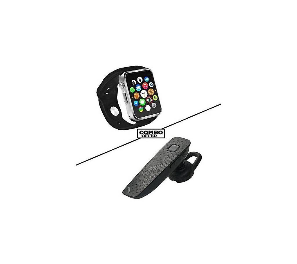 Single sim Smartwatch and Mini Bluetooth Earphone