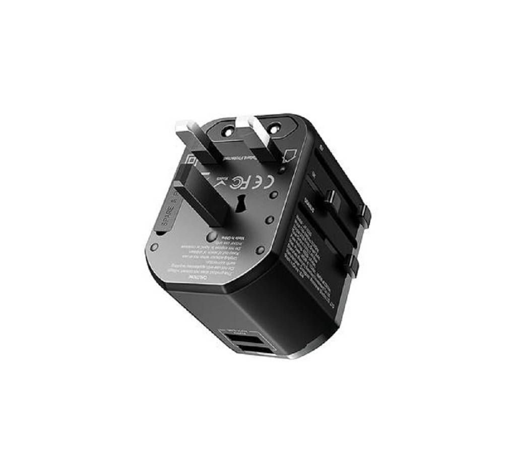 ROCK T20 Universal Multi-function Dual USB Socket Travel USB Charger 