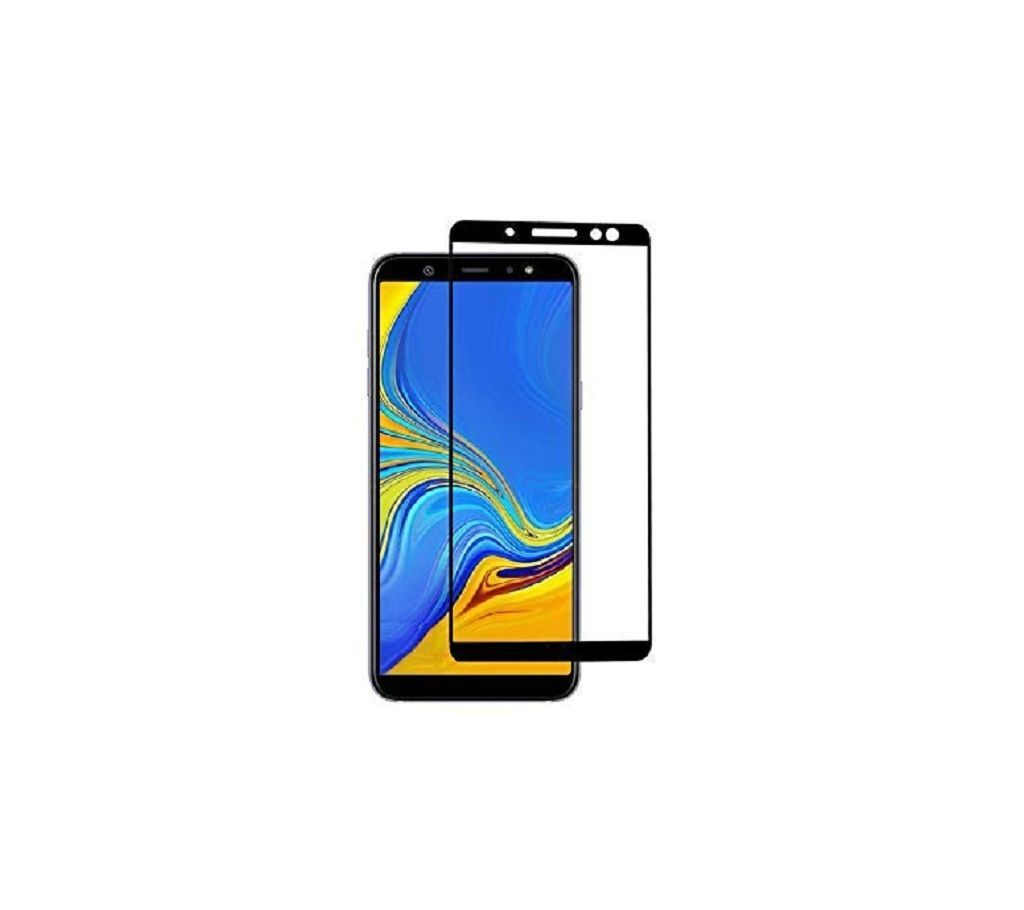 Samsung Galaxy A7 (2018) Tempered 6D Glass Protector Black Full Glue