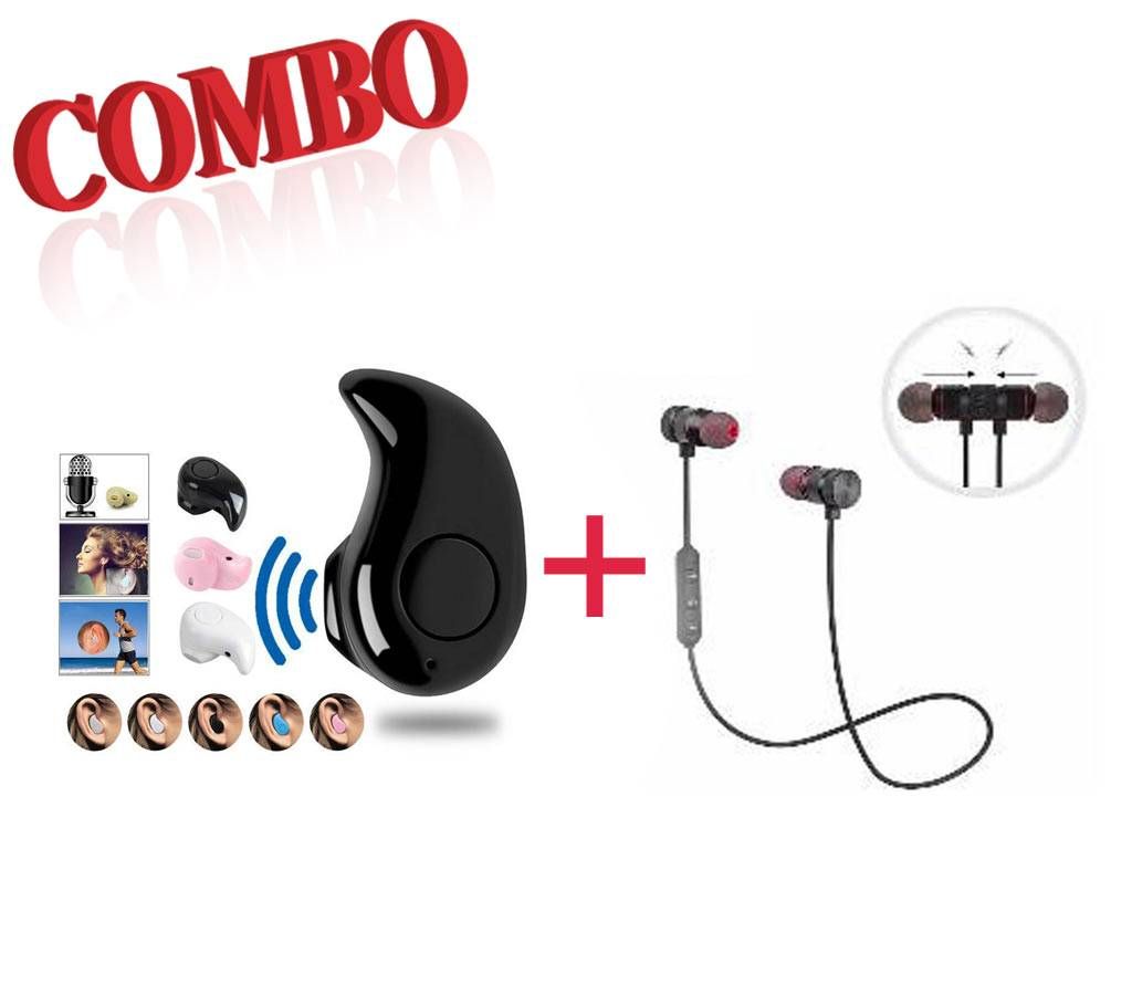 Mini Bluetooth Earpiece +Wireless headphone Comboo