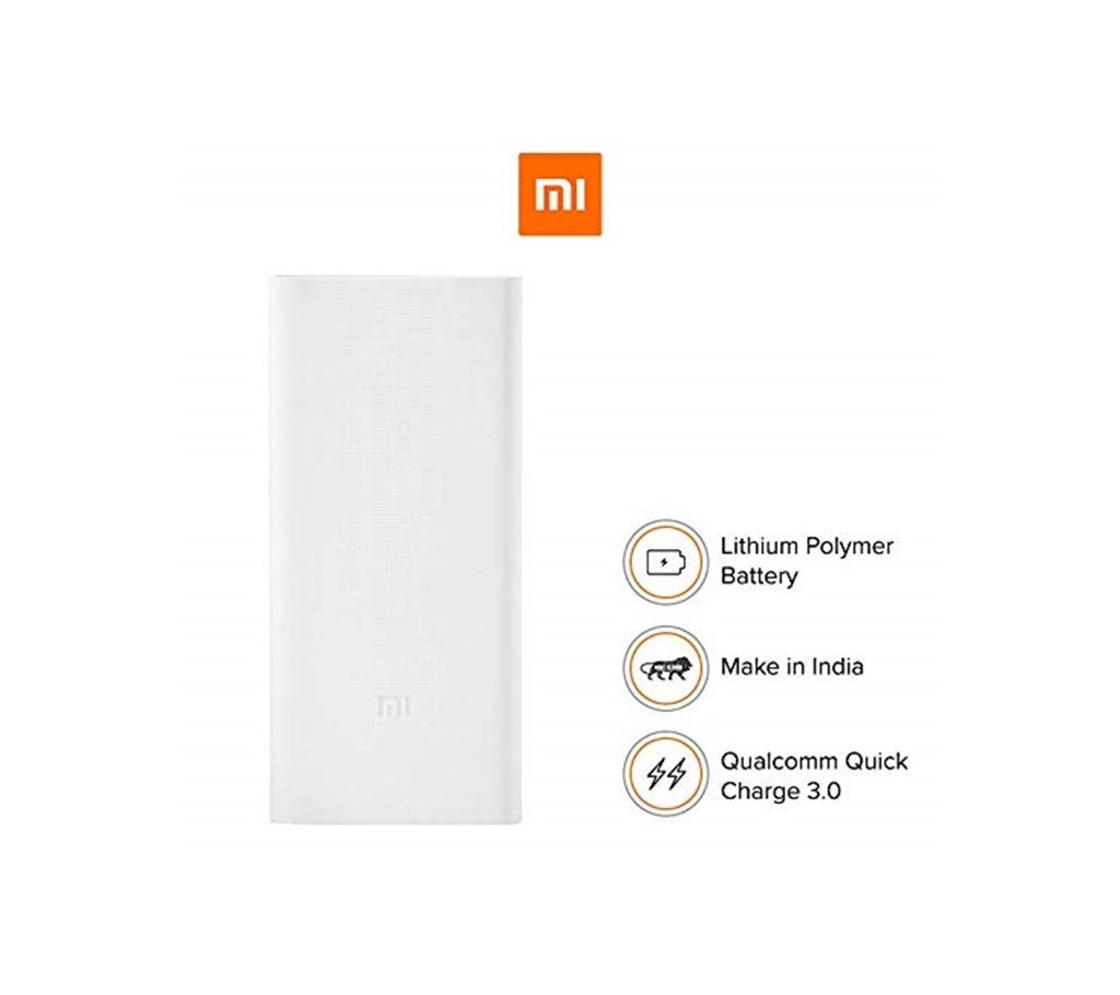Mi 20000mAH Li-Polymer Power Bank 2i (White)