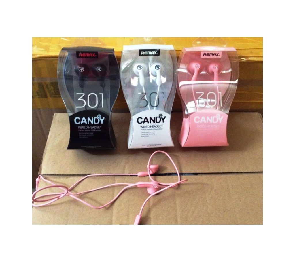 Remax Rm-301 Candy Wired Earphone Random - 1 Piece 