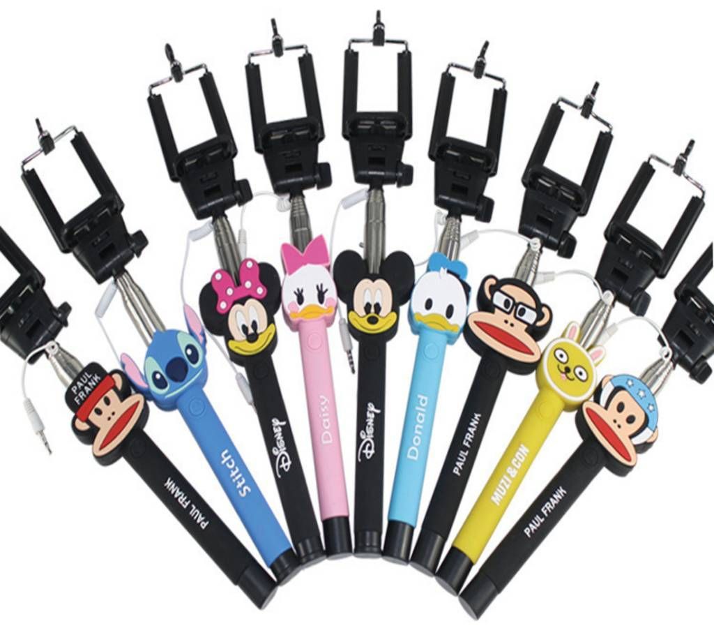 Cartoon Wired Selfie Stick monopod