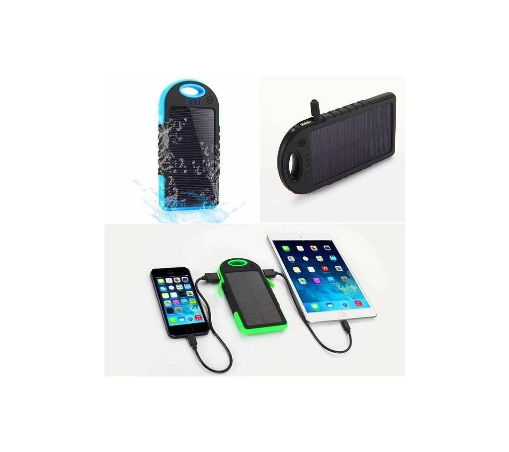 Solar charger power bank with light