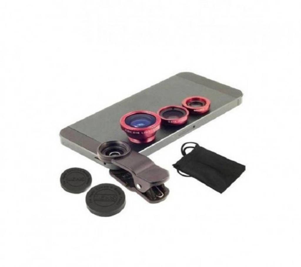 Universal Mobile Clip-on Lens With 3-in-1 Effect