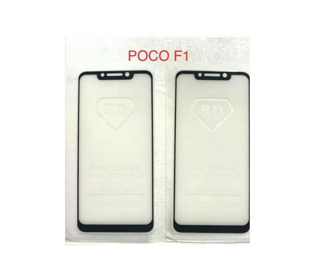 5D Curved Tempered Glass For Xiaomi Poco F1 Black