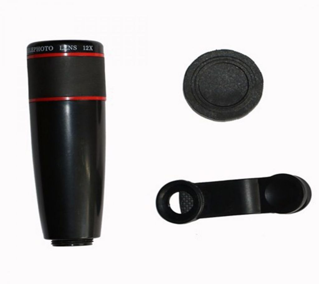 12X Zoom Lens for Mobile Phone - Black