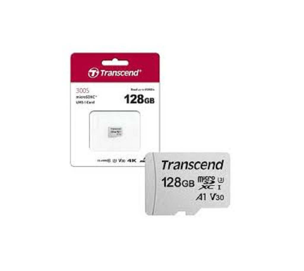 Transcend MicroSDXC Micro SD Memory Card UHS-I  class 10 for 4K HD etc. - 128GB