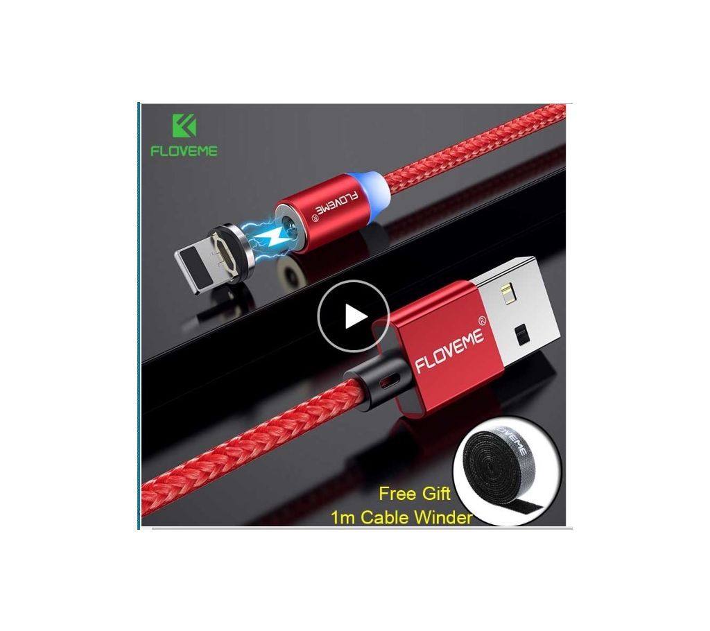 FLOVEME Magnetic Cable For Apple iPhone XR X XS MAS 7 8 6 Plus USB Cable For Lightning Phone Cables Magnet Charger Charging Wire