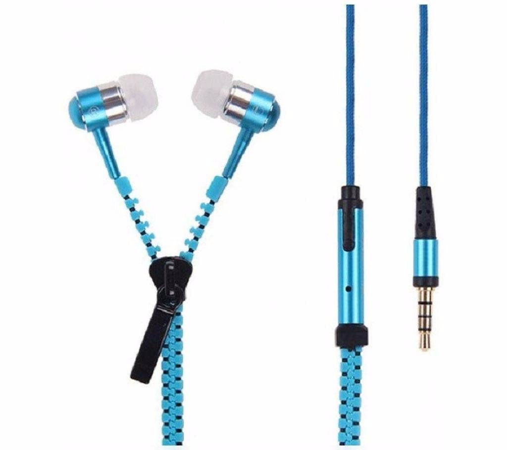 Metal Zipper style earphone