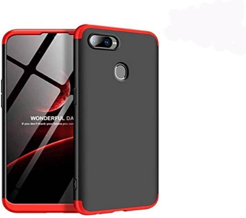 Oppo F9 / F9 Pro 360 Degree GKK Phone Back Cover - Black and Red