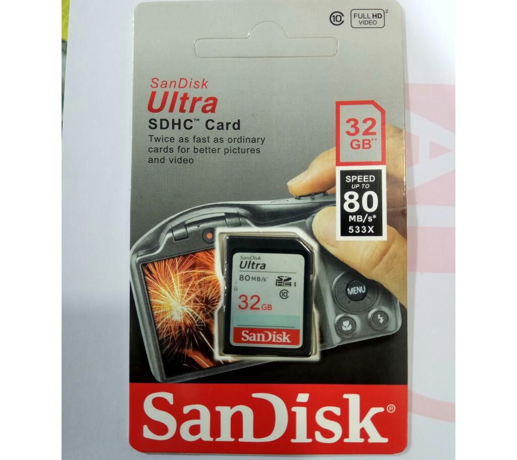 Sandisk 32GB 80mb/s SD - Memory Card