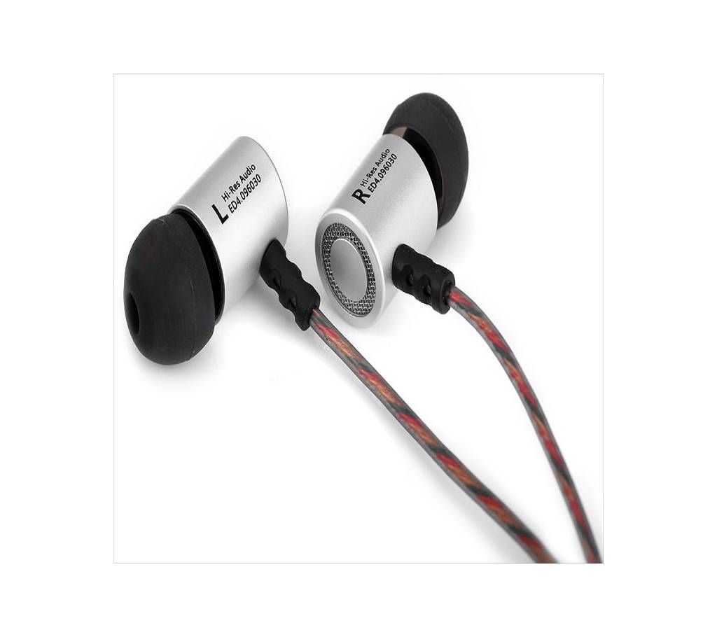 ED4 HiFi Earphones Music Earphones 3.5mm Audio Jack - SILVER