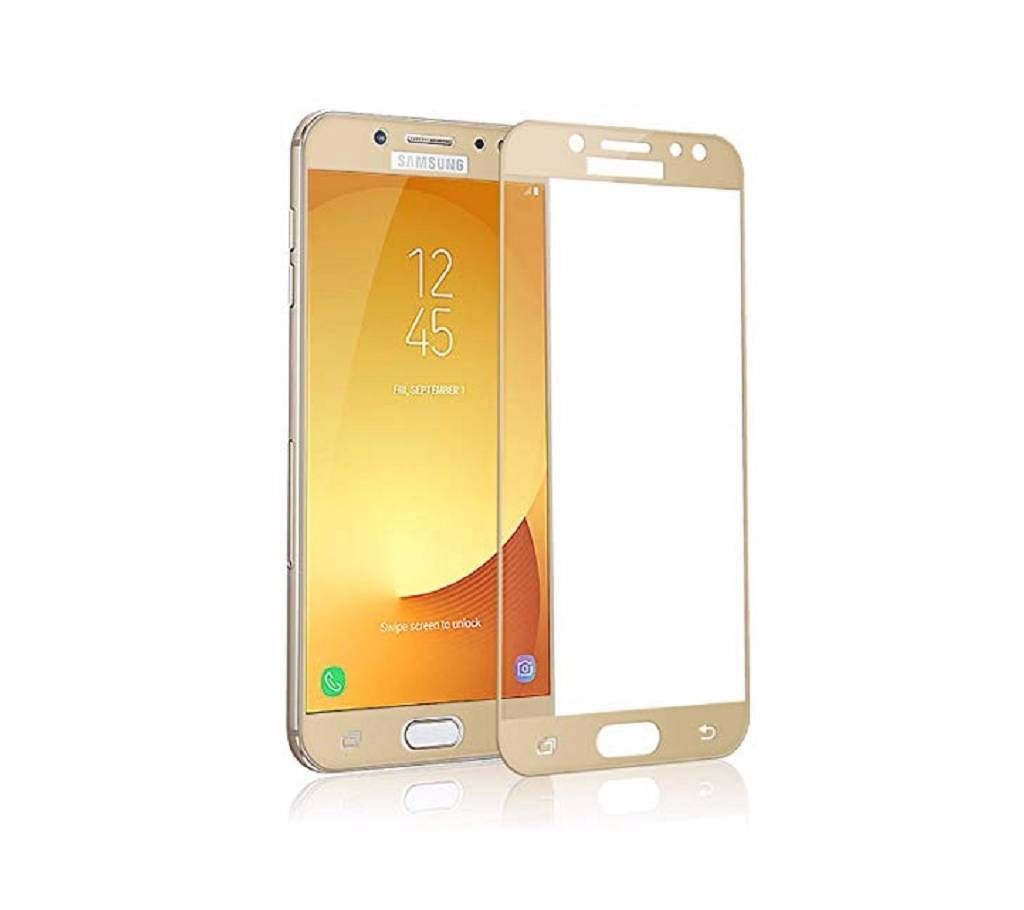 Samsung J7 Max 5D Tempered Glass Screen Protector - Golden