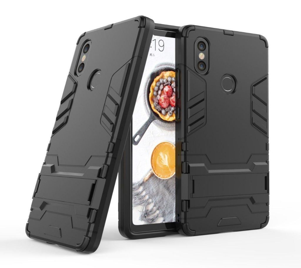 Xiaomi Mi 8 Armor Shockproof Phone Back Cover - Black