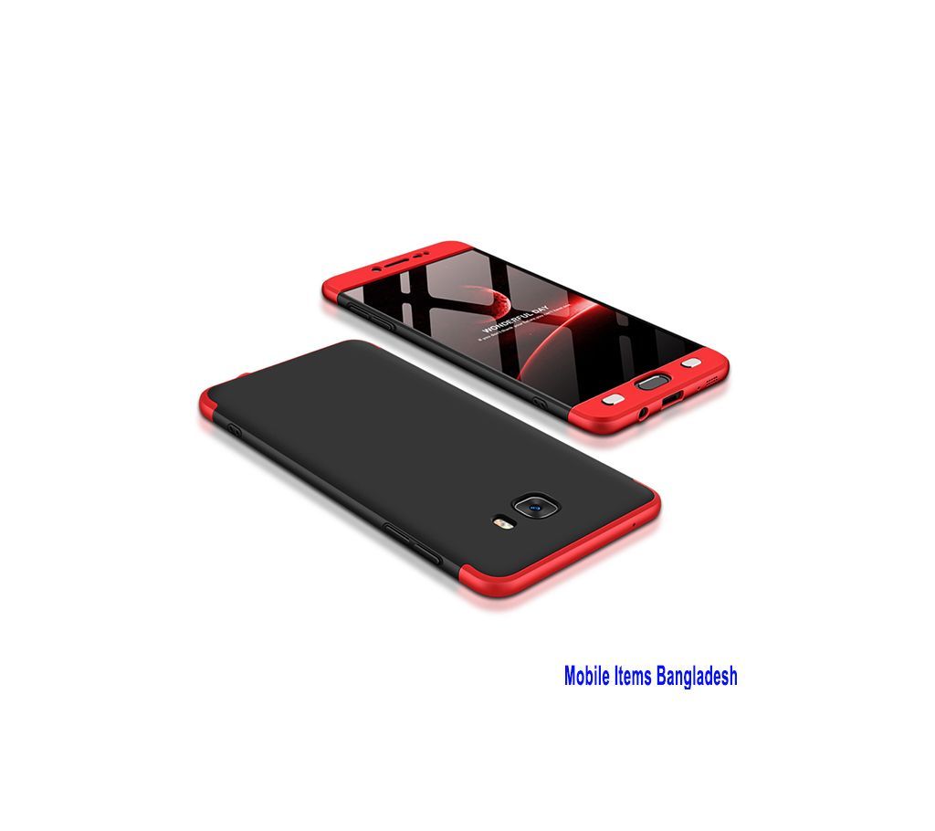 Samsung Galaxy C9Pro 360 Degree Phone Case-Black and Red