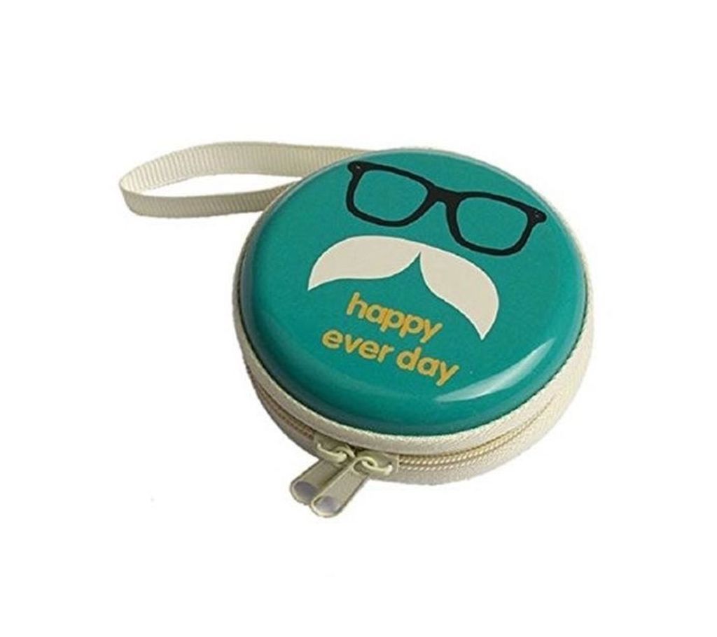Tinplate mini round box for headphones/ coin