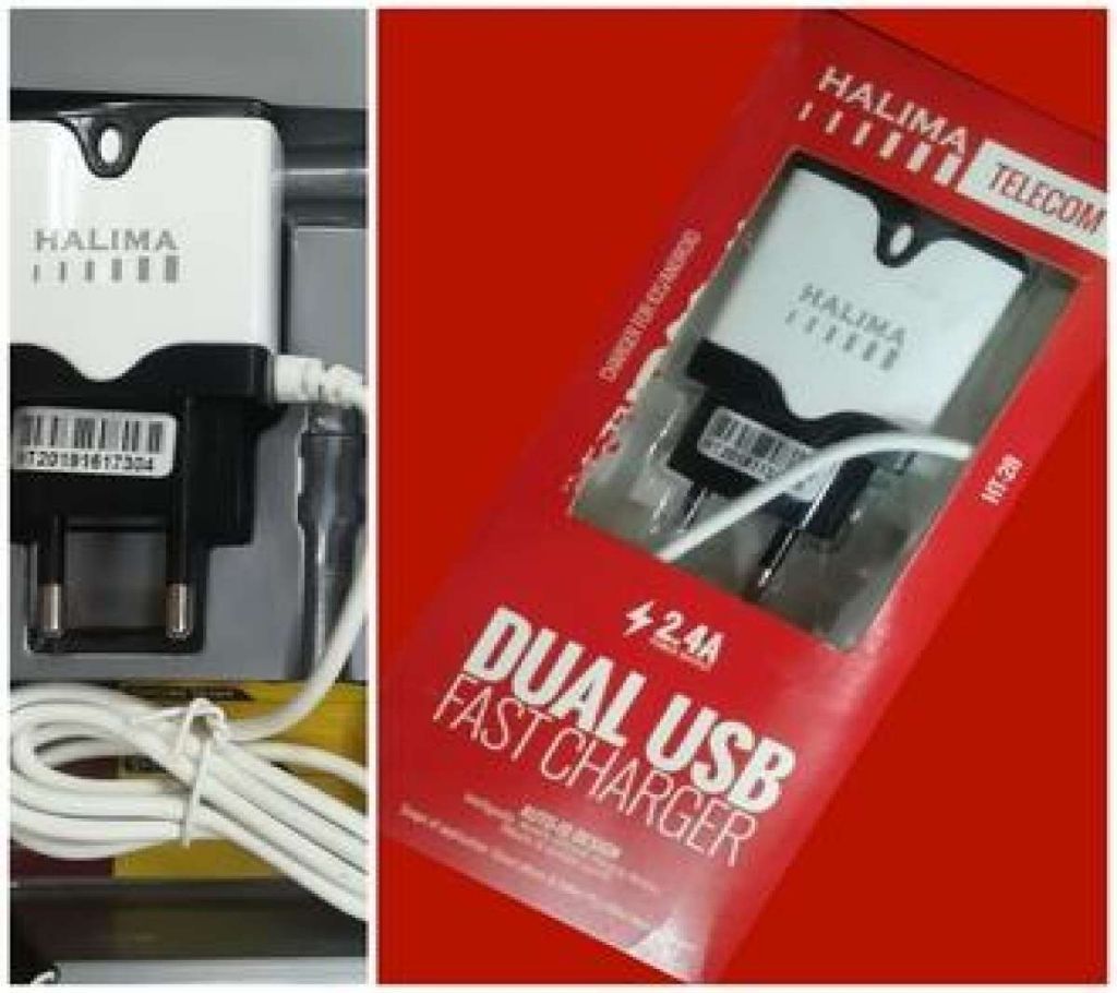 Halima Telecom Dual USB Fast charger for mobile