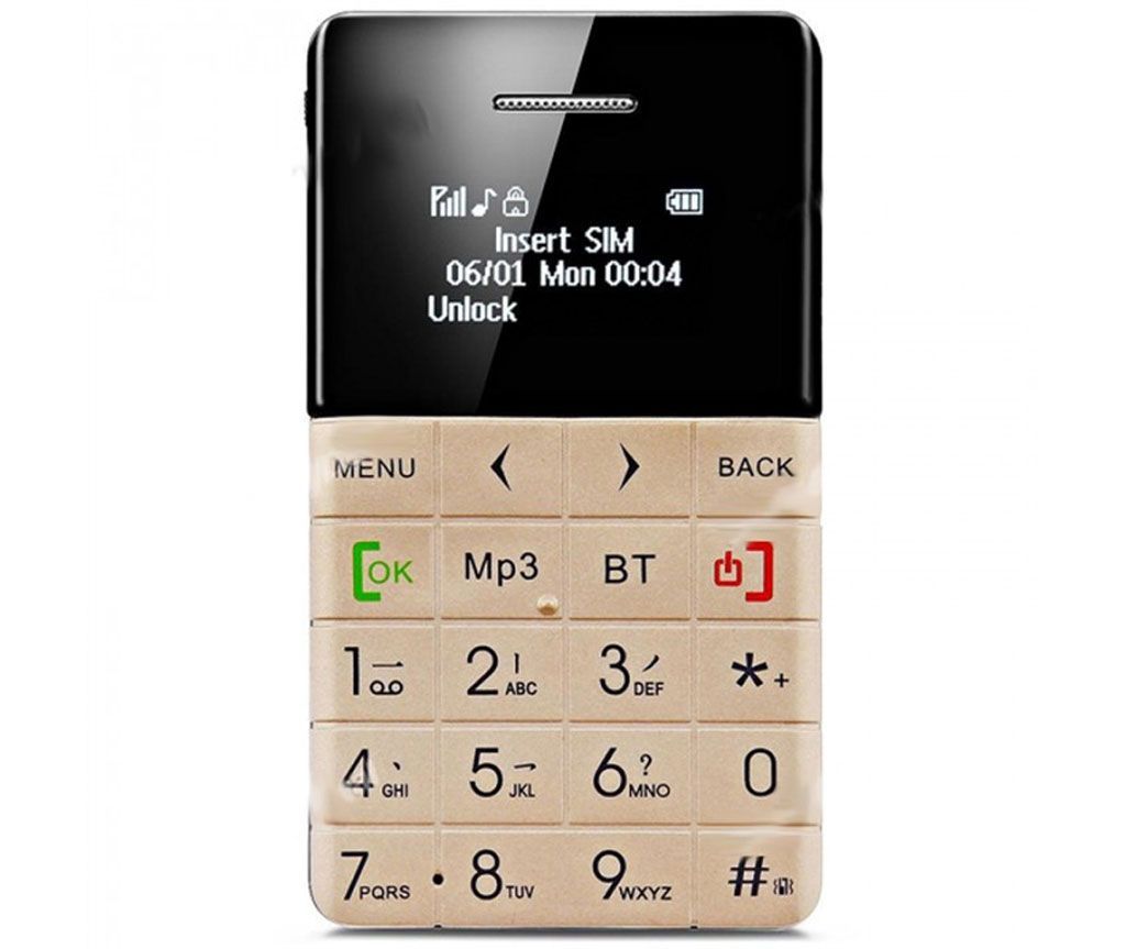 AEKU Qmart Q5 Card Mobile Phone 5.5mm Bluetooth Dial MP3
