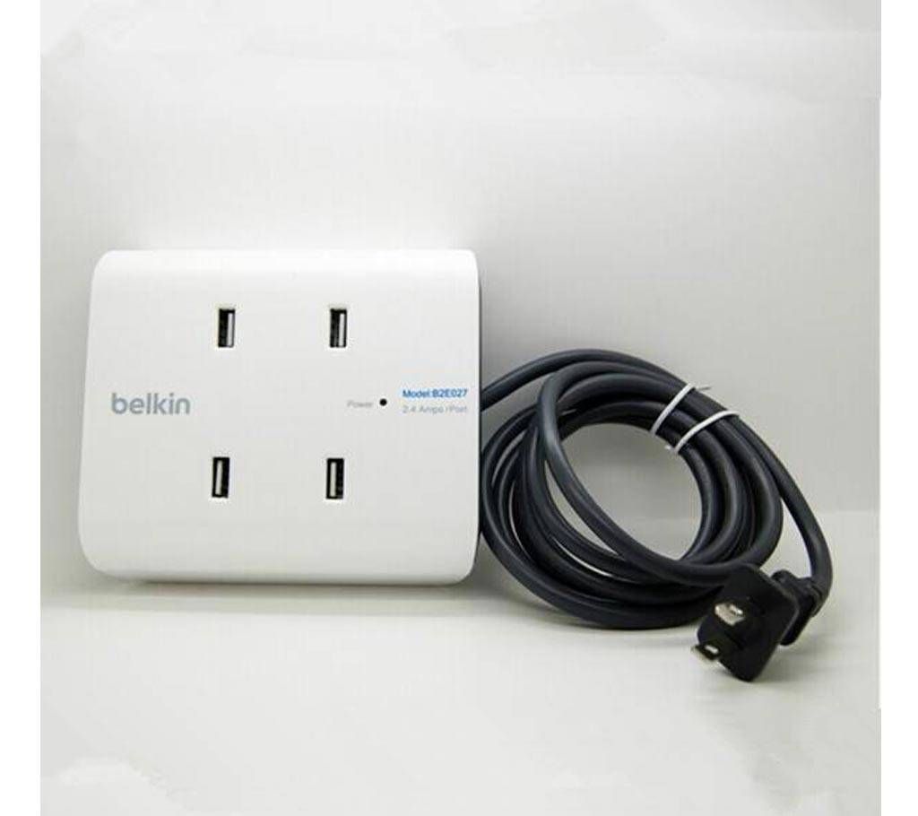 Belkin 2.4A Full Rate USB Charger, 4-Port