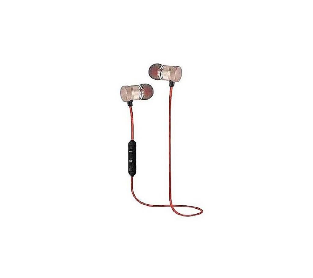 Stereo Super Bass Bluetooth Earphone - Red and Golden