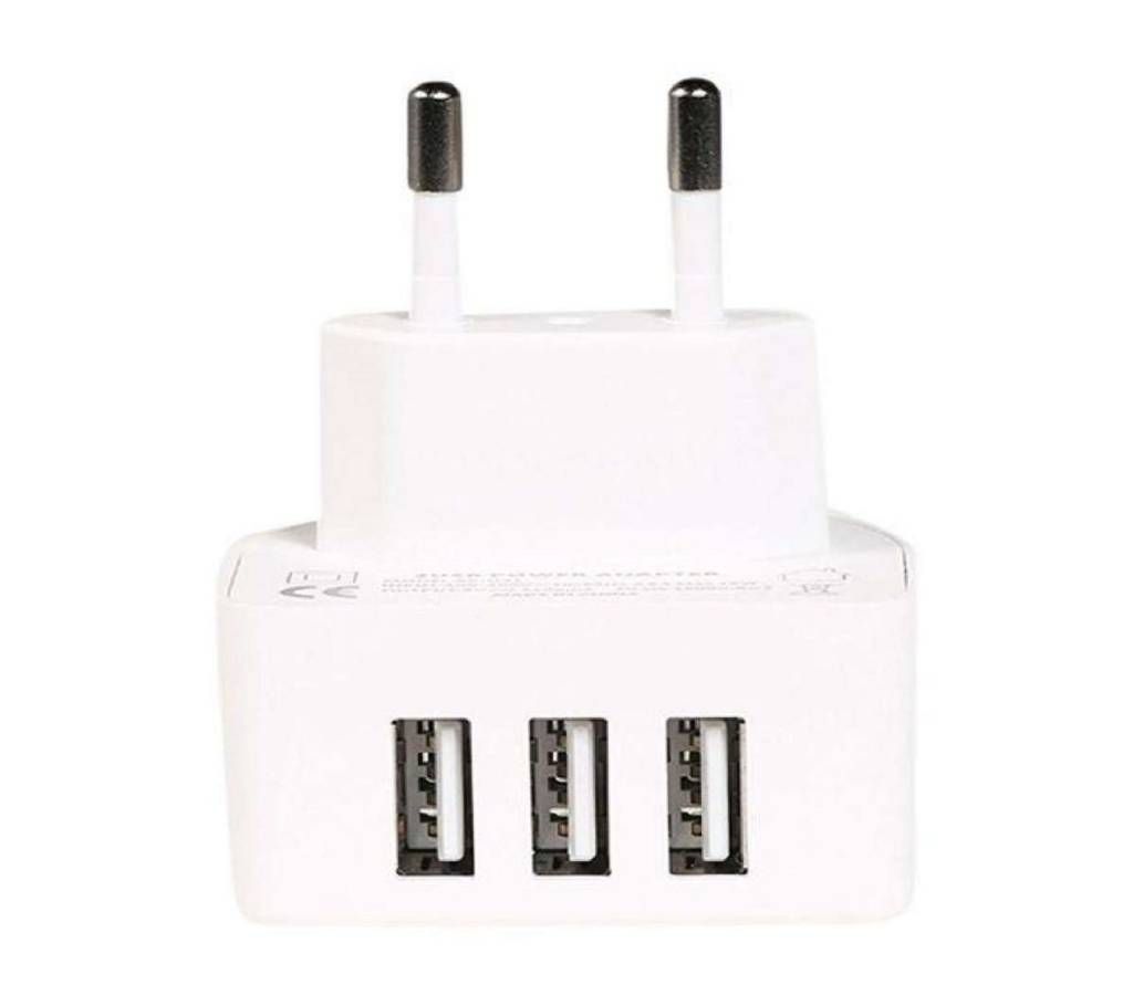 RP-U31 White Moon Series 3 Port USB 3.1A Charger Adapter