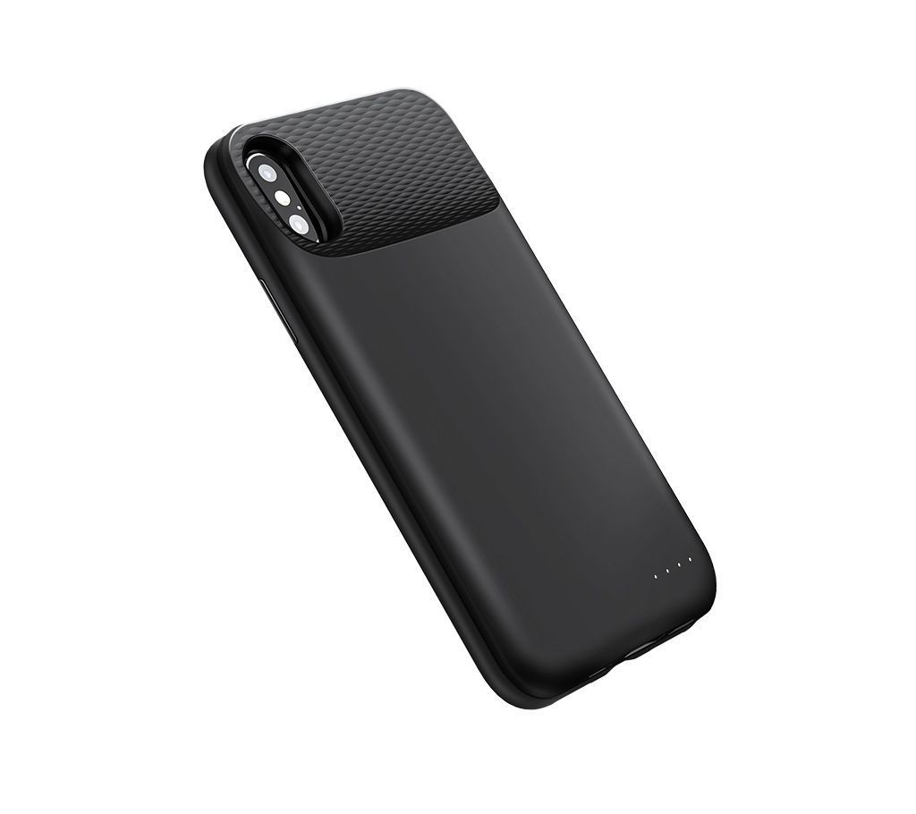 iPhone X Battery Case Black with wireless charging