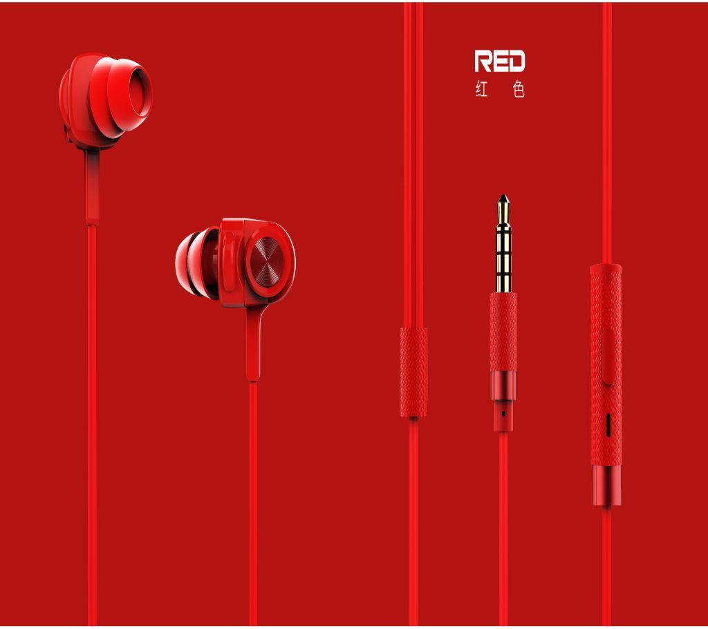RM - 900F Hybrid In - Ear Earphone - Black Sensitivity:98dB Impedance:16 Cable length:1.2m Stereo sound effect Frequency:20-10kHz