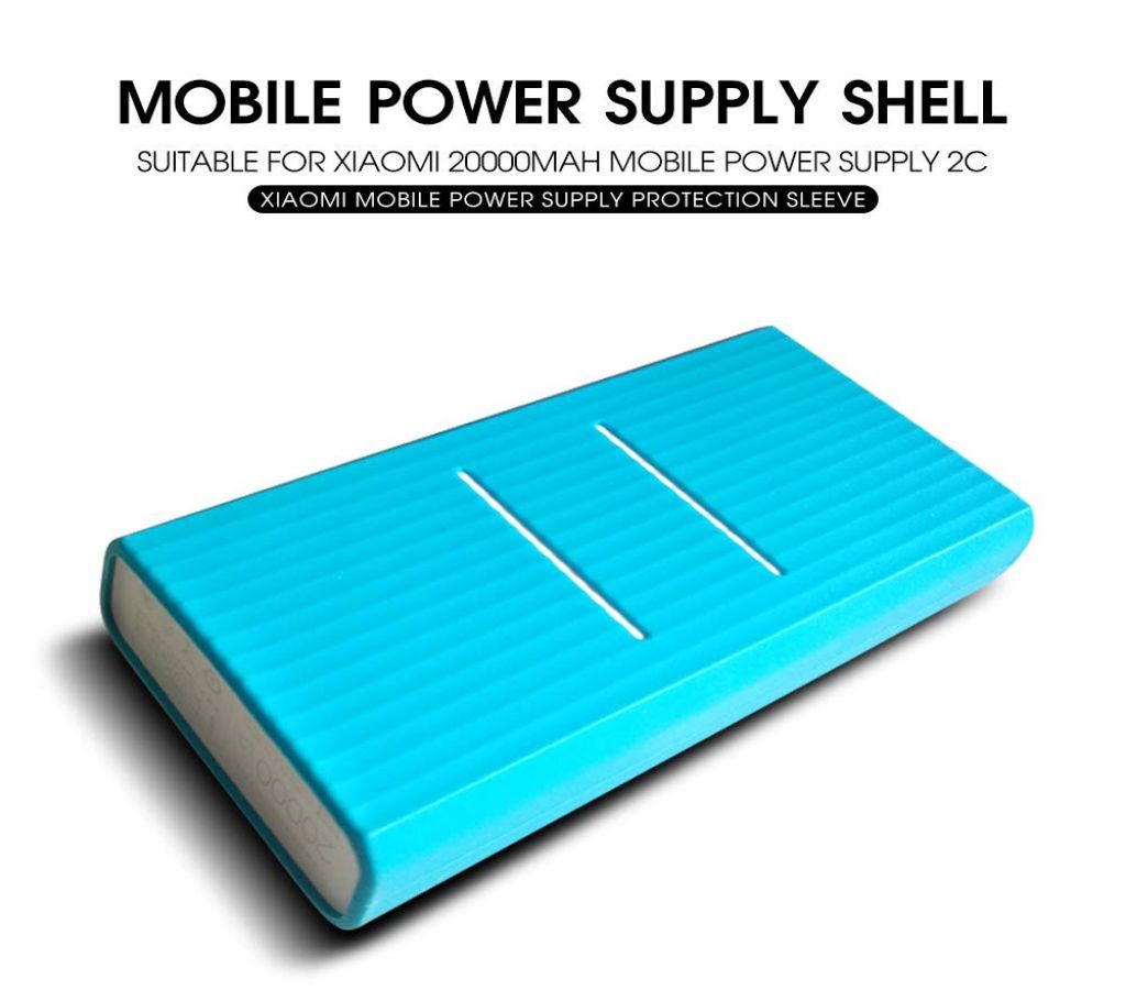 Silicone Protector Case Cover for Mi 20000mAH Power Bank 2i (Blue)