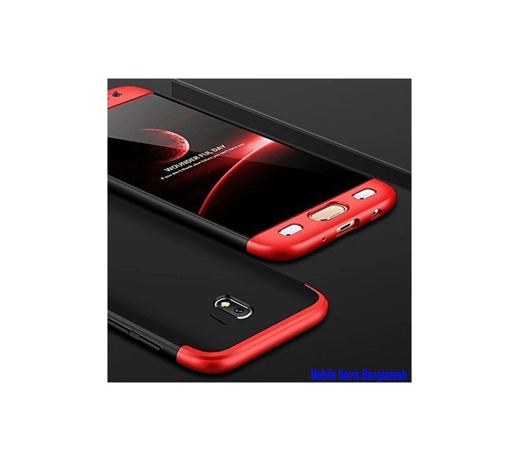 Samsung Galaxy J2 360 Degree Phone Case-Black and Red