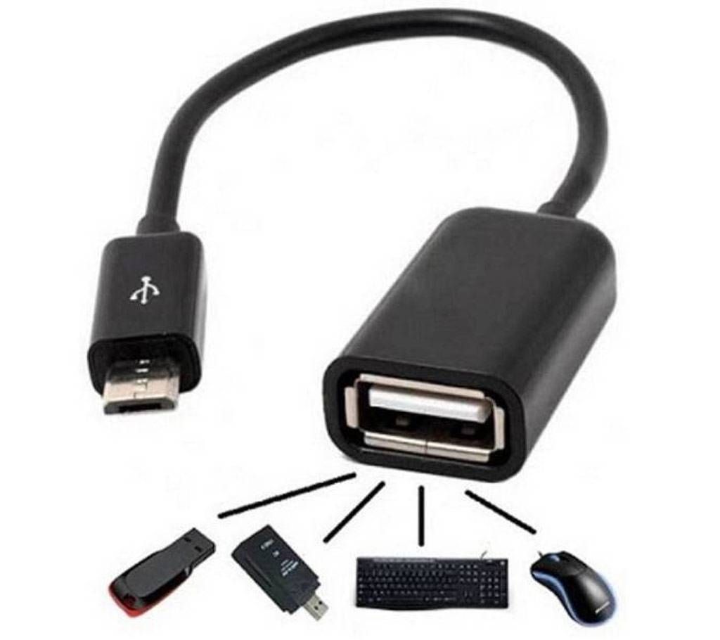Micro USB Otg Cable Adapter - Black