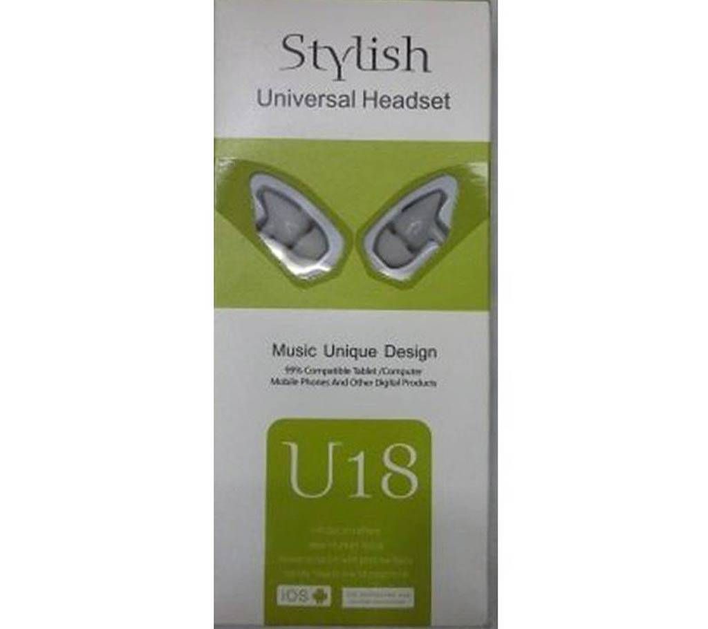 Stylish-U18 Super Base Earphone - Black What