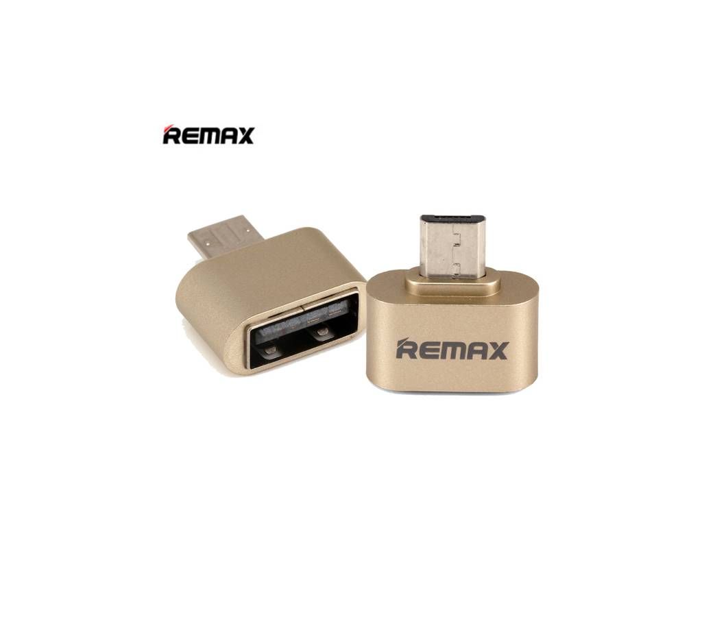 Original Remax OTG Micro USB Connecter 2.0 Golden