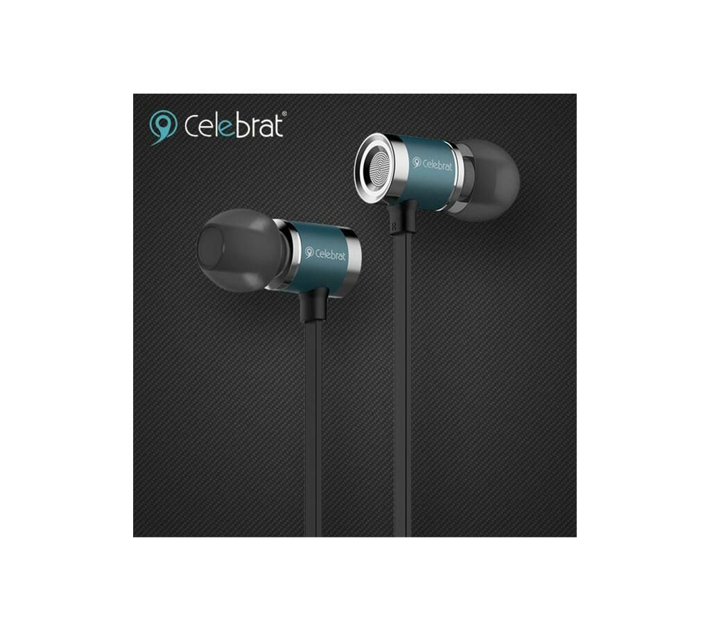 Celebrat  High-Fidelity metal Bass Earphone 6s color Navy, Brown