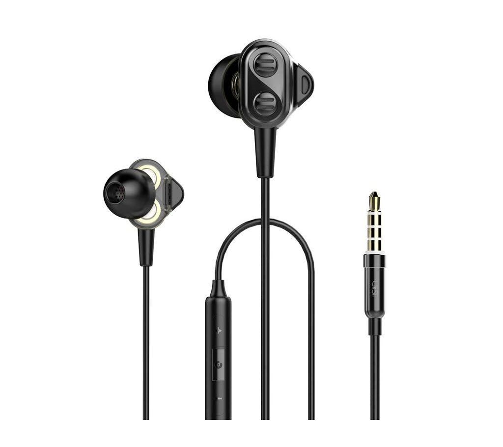 UiiSii DT800 Four Drivers Surround Sound Hi-Res Earphones-Black