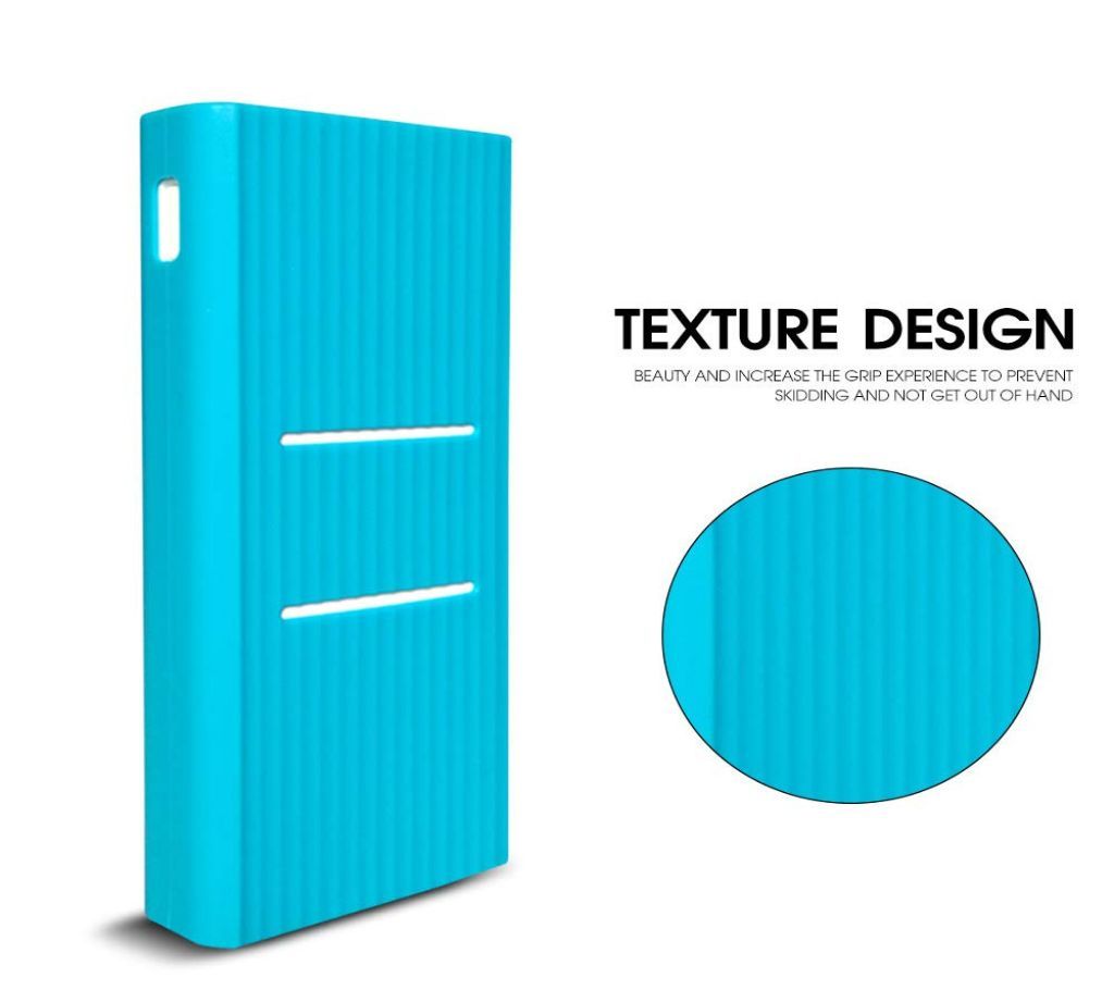 Silicone Protector Case Cover for Mi 10000mAH Power Bank (Blue)