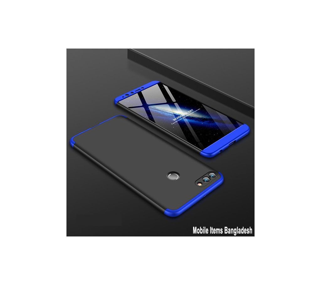 360 Degree Phone Case for Huawei Y9 (2018)-Blue And Black
