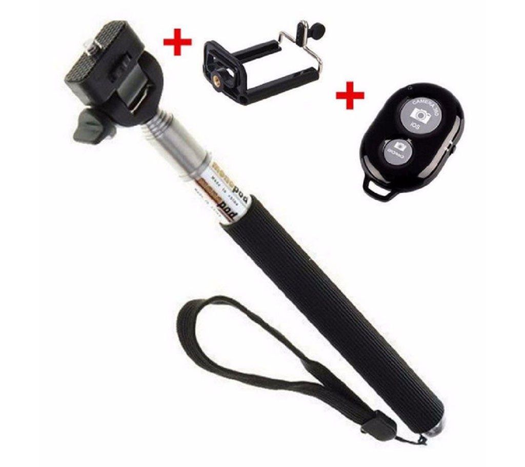 Selfie Stick with Bluetooth Remote