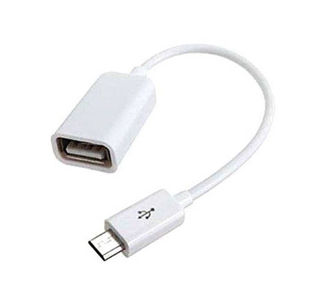 OTG Micro USB Cable Adapter - White