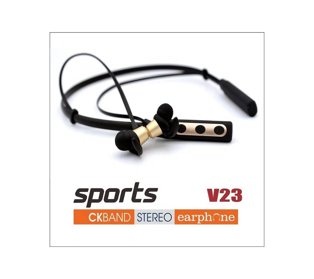 Wireless Bluetooth Headset  Sports-V23 -Gold& Black